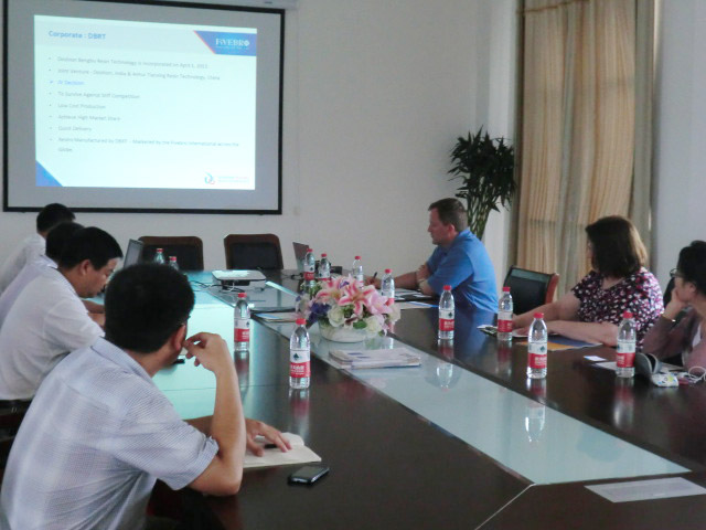 Guests from Suez company, a famous water treatment company in America, visited our company
